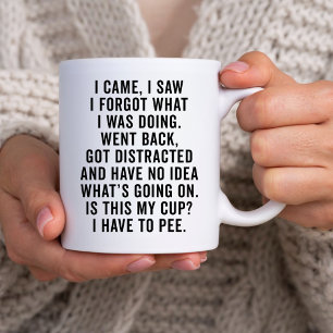 Old People, I Came I Saw I Forgot What I Was Doing Two-Tone Coffee Mug