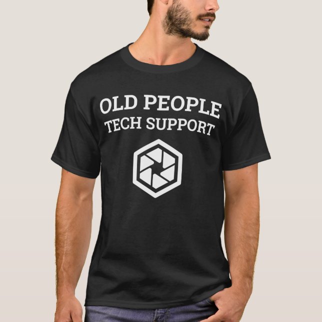 Old People Tech Support T-Shirt (Front)