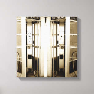 Old Phone Booths Photograph Canvas Print