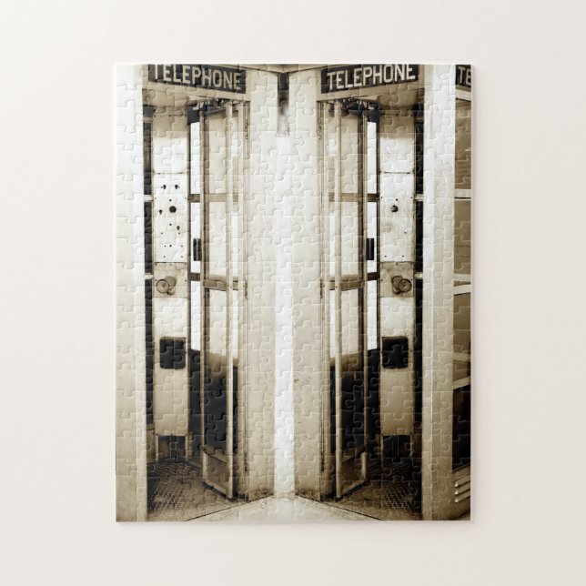 Old Phone Booths Photograph Jigsaw Puzzle (Vertical)