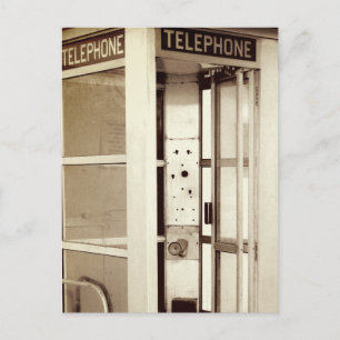 Old Phone Booths Photograph Postcard