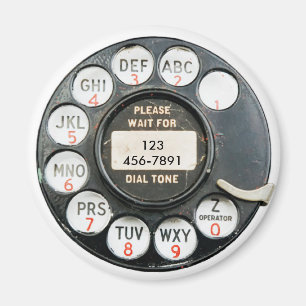 Old Phone Dial, add number Magnet