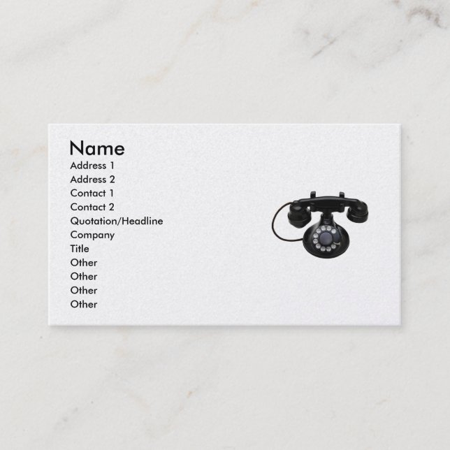 Old Phone Profile Card (Front)