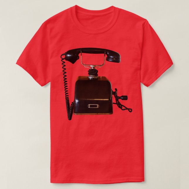 Old Phone Vintage Telephone T-Shirt (Design Front)