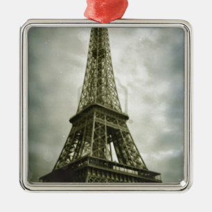 Old Photo Effect Eiffel Tower Paris Metal Tree Decoration