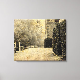 OLD PHOTO on a romantic atmosphere on canvas print