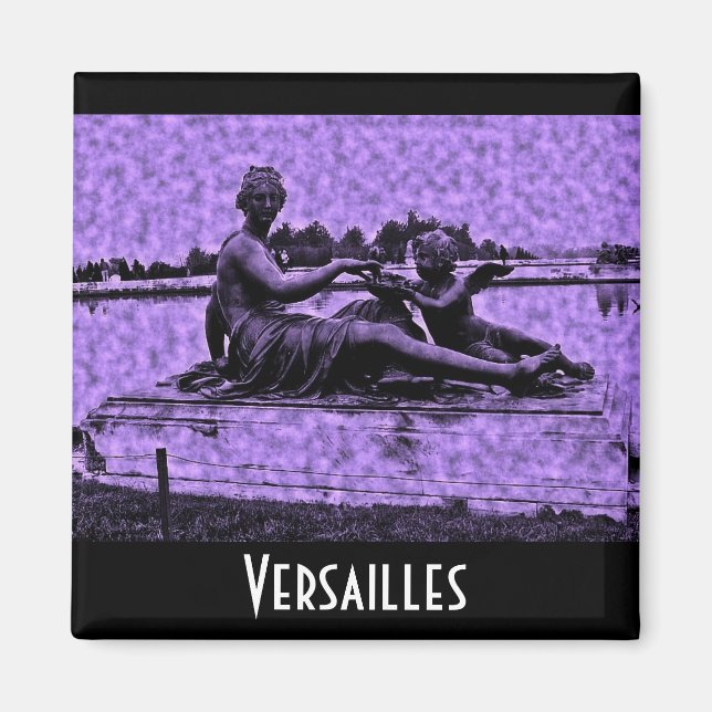 Old Photo Versailles Fountain Magnet (Front)