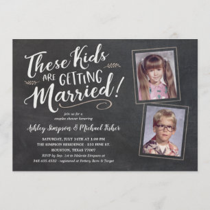 Old Photos Wedding Shower Invitations Handwritten