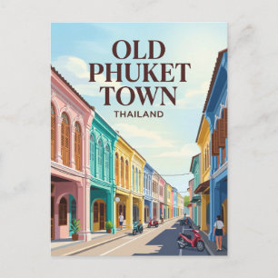 Old Phuket Town Thailand Postcard