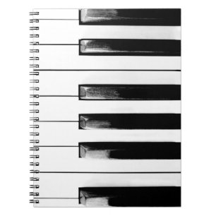 Old Piano Keys Notebook