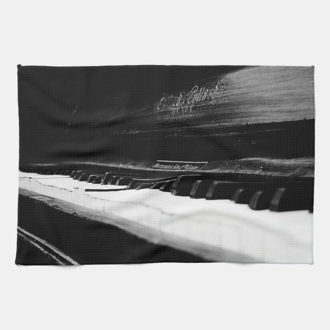 Old Piano Tea Towel (Horizontal)