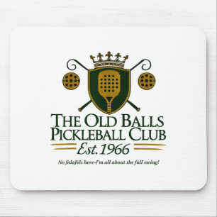 Old pickleball club funny men's 60th birthday mouse mat