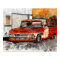 old pickup truck antique vintage 1950s art