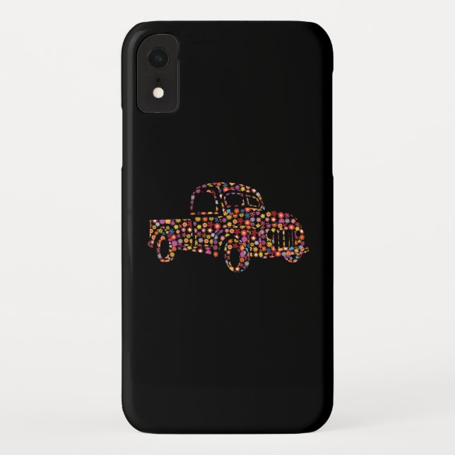 Old Pickup Truck Flower Pattern Case-Mate iPhone Case (Back)
