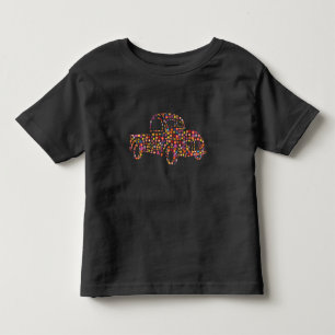 Old Pickup Truck Flower Pattern Toddler T-Shirt