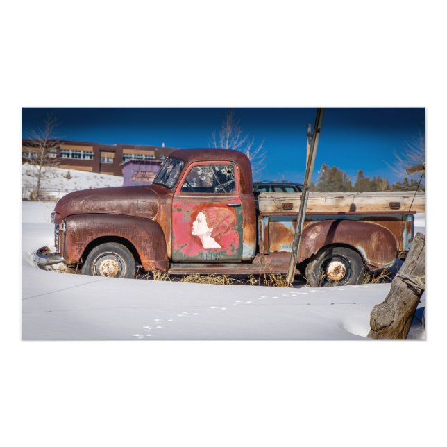 Old Pickup Truck Leadville Colorado Photo Print (Front)