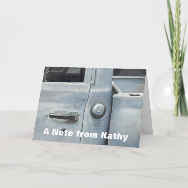 Old Pickup Truck Note Card (Front)