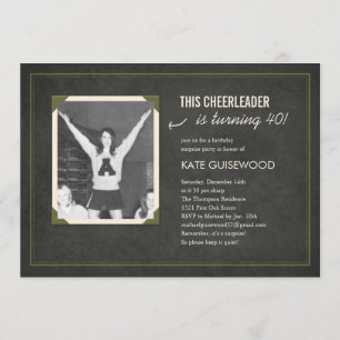 Old Picture Surprise Birthday Invitations (Dark)