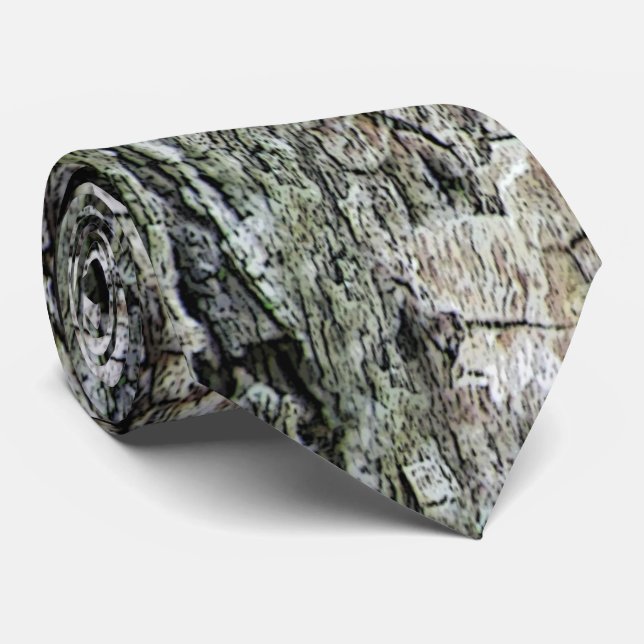 Old Pine Bark Nature Tie (Rolled)