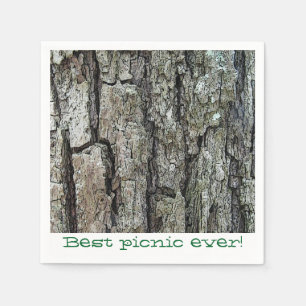 Old Pine Bark Picnic Napkin
