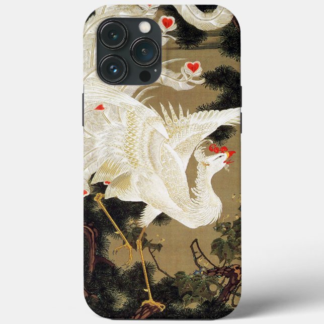 Old Pine Tree and White Phoenix by Ito Jakuchu Case-Mate iPhone Case (Back)