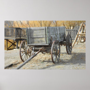 Old Pioneer Wagon Wall Poster
