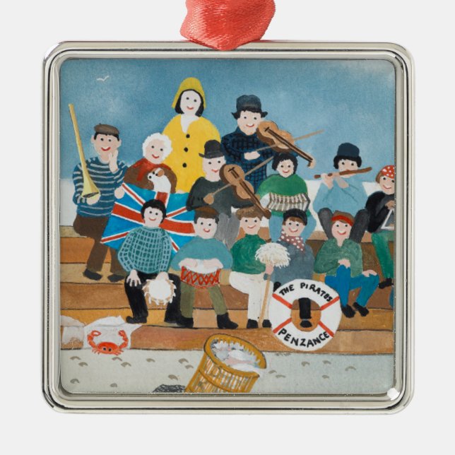 Old Pirates of Penzance Metal Tree Decoration (Front)