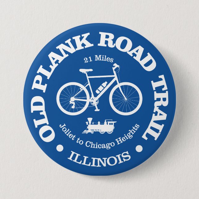 Old Plank Road Trail (cycling) 7.5 Cm Round Badge (Front)