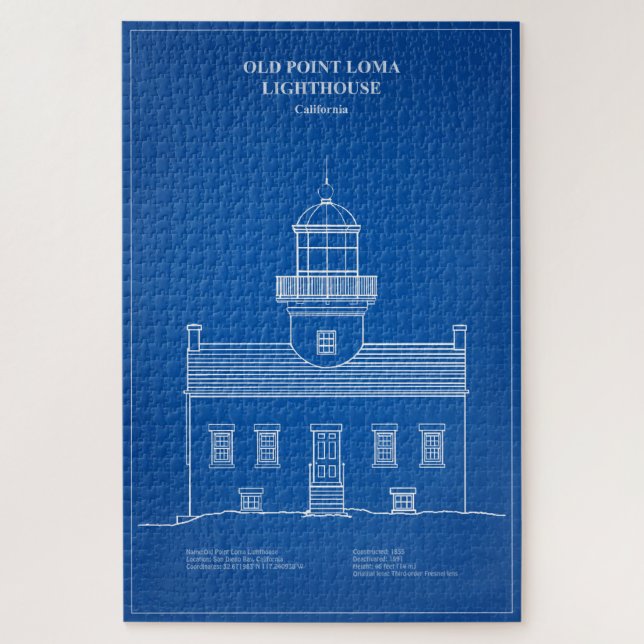 Old Point Loma Lighthouse - California – AD Jigsaw Puzzle (Vertical)