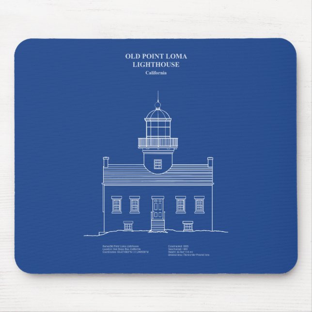 Old Point Loma Lighthouse - California – AD Mouse Mat (Front)
