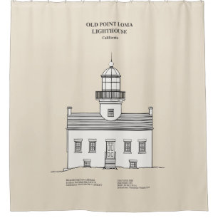 Old Point Loma Lighthouse - California - SBD Shower Curtain