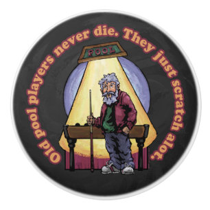 Old Pool players Ceramic Knob