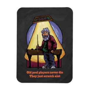 Old Pool players Magnet