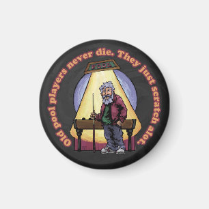 Old Pool Players Magnet
