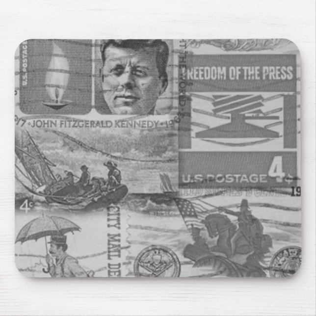 Old Postage Stamps Mousepad (Front)