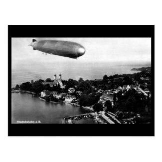 Old Postcard - Airship over Friedrichshafen
