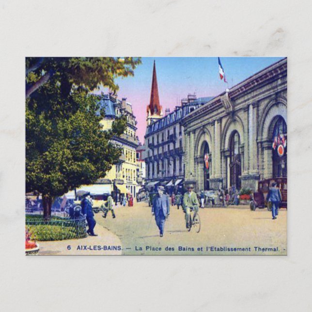 Old Postcard - Aix-les-Bains, France (Front)