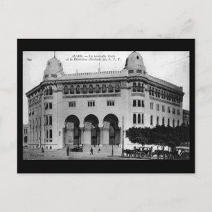 Old Postcard - Algiers New Post Office