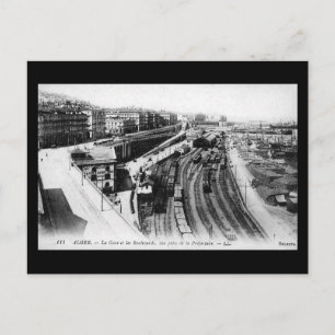 Old Postcard - Algiers Railway Station
