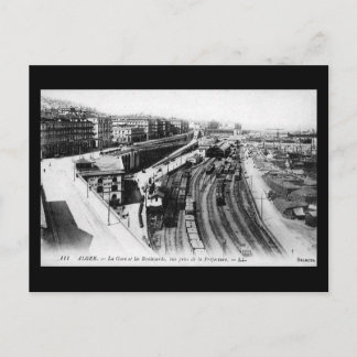 Old Postcard - Algiers Railway Station