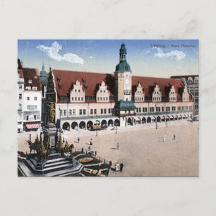 Old Postcard - Altes Rathaus, Leipzig