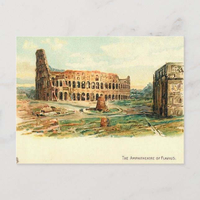 Old Postcard - Amphitheatre of Flavius, Rome (Front)