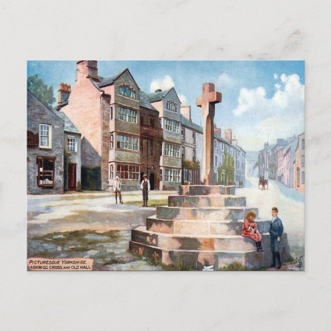 Old Postcard - Askrigg, Yorkshire (Front)