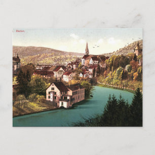Old Postcard - Baden, Aargau, Switzerland