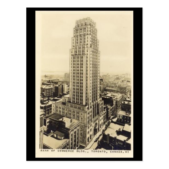 Old Postcard Bank Of Commerce Building Toronto Zazzle Co Uk