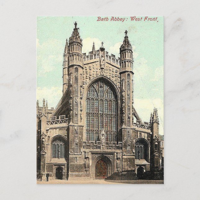 Old Postcard - Bath Abbey (Front)