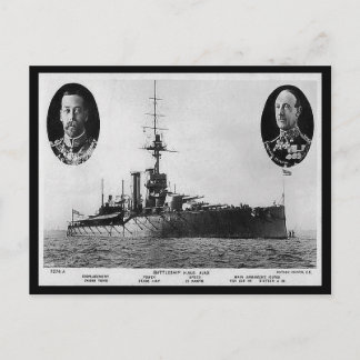 Old Postcard - Battleship HMS Ajax