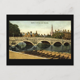 Old Postcard, Bedford Bridge 1936 Postcard