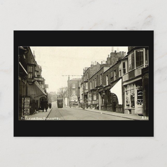 Old Postcard - Bellevue Rd, Ramsgate, Kent (Front)