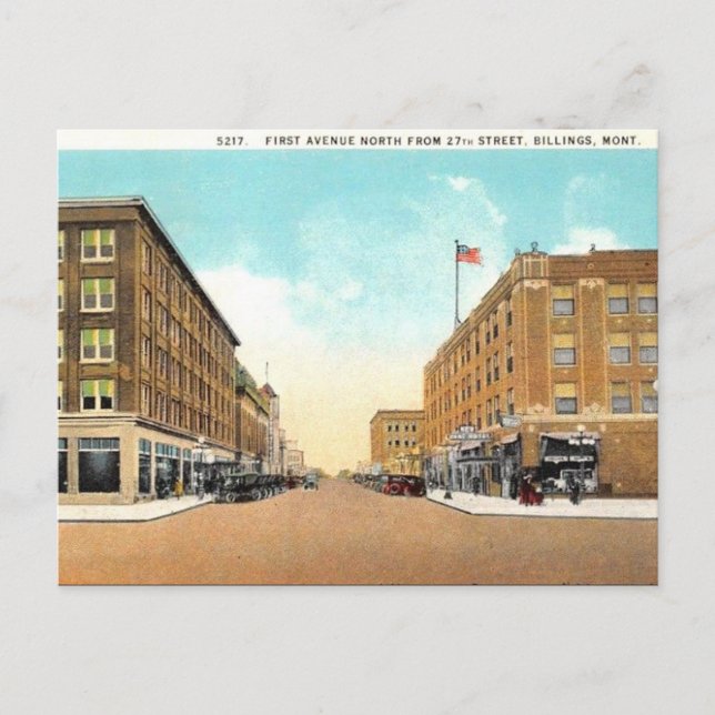 Old Postcard - Billings, Montana (Front)